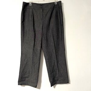 Sandro‎ Woman Charcoal Gray Hi Rise Wide Leg Pants Size 18W